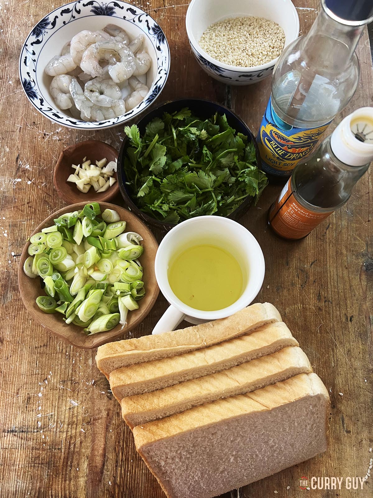 ingredients for the toasts