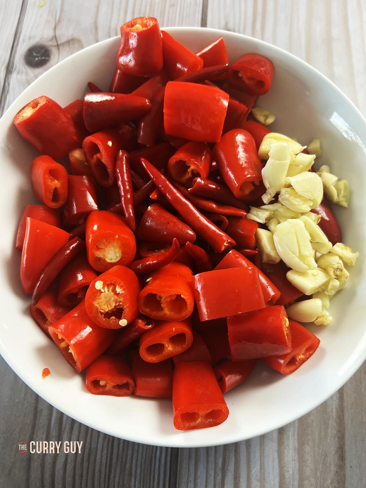 Chopped up ingredients