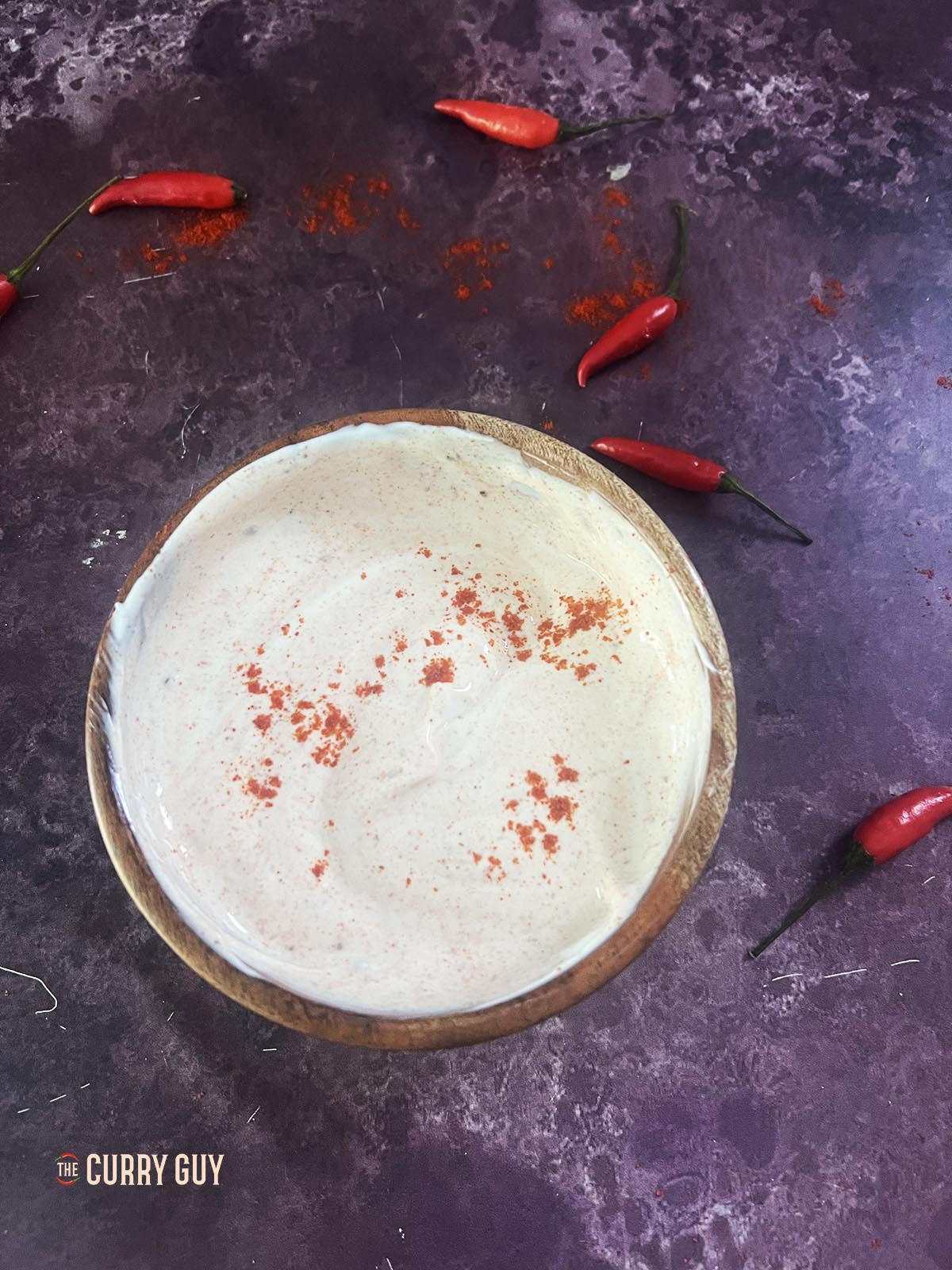 Preparing the sauce.