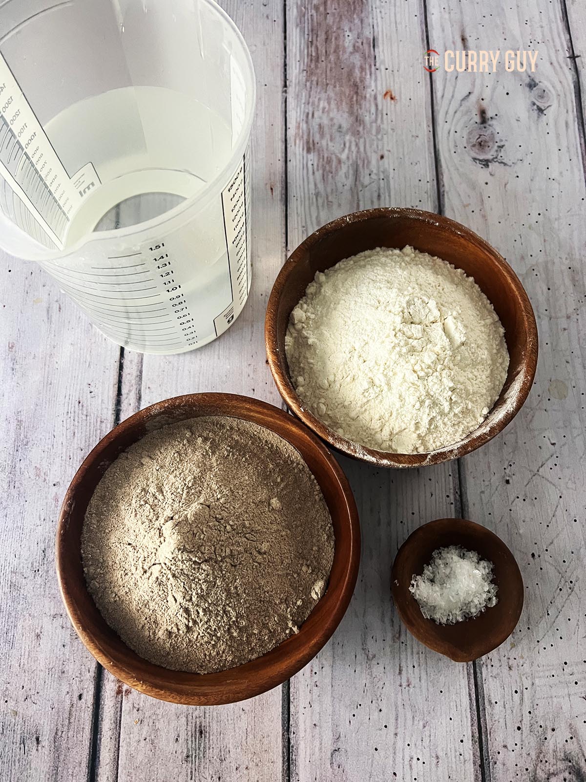 Ingredients measured out to make injere.