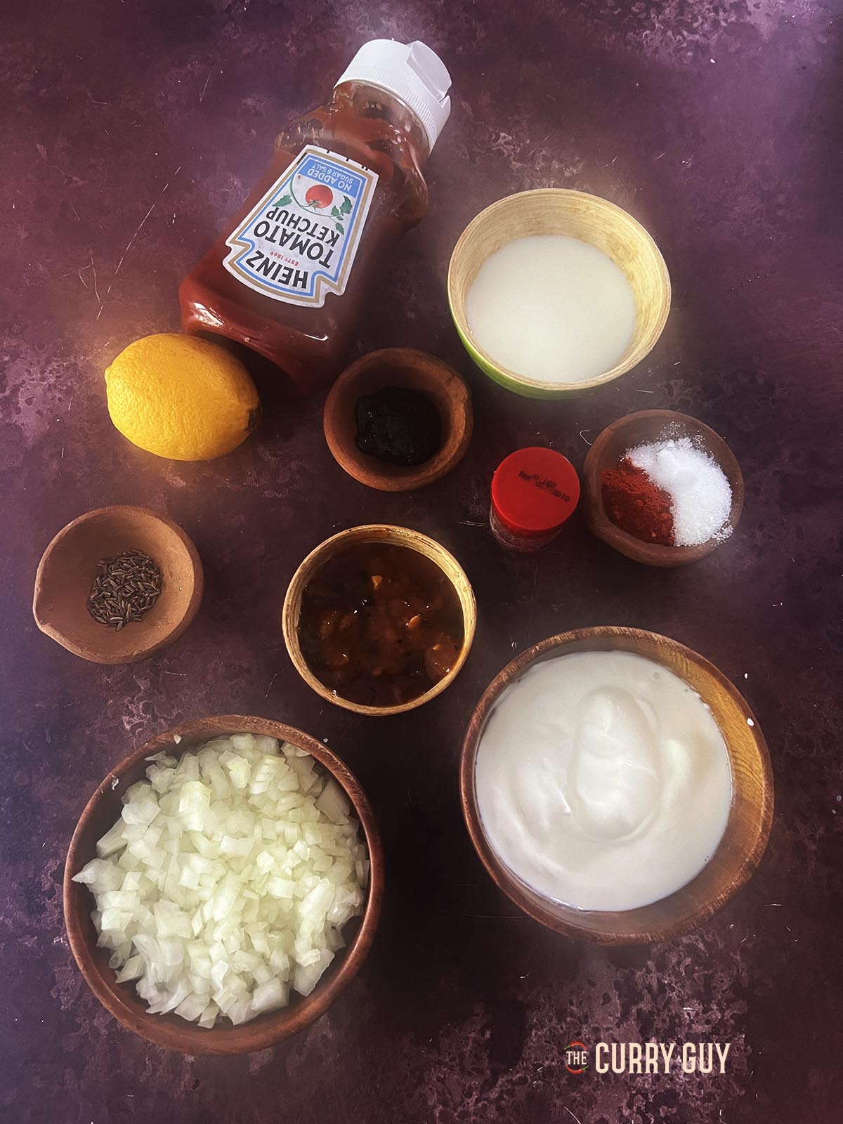 Ingredients for the sauce.