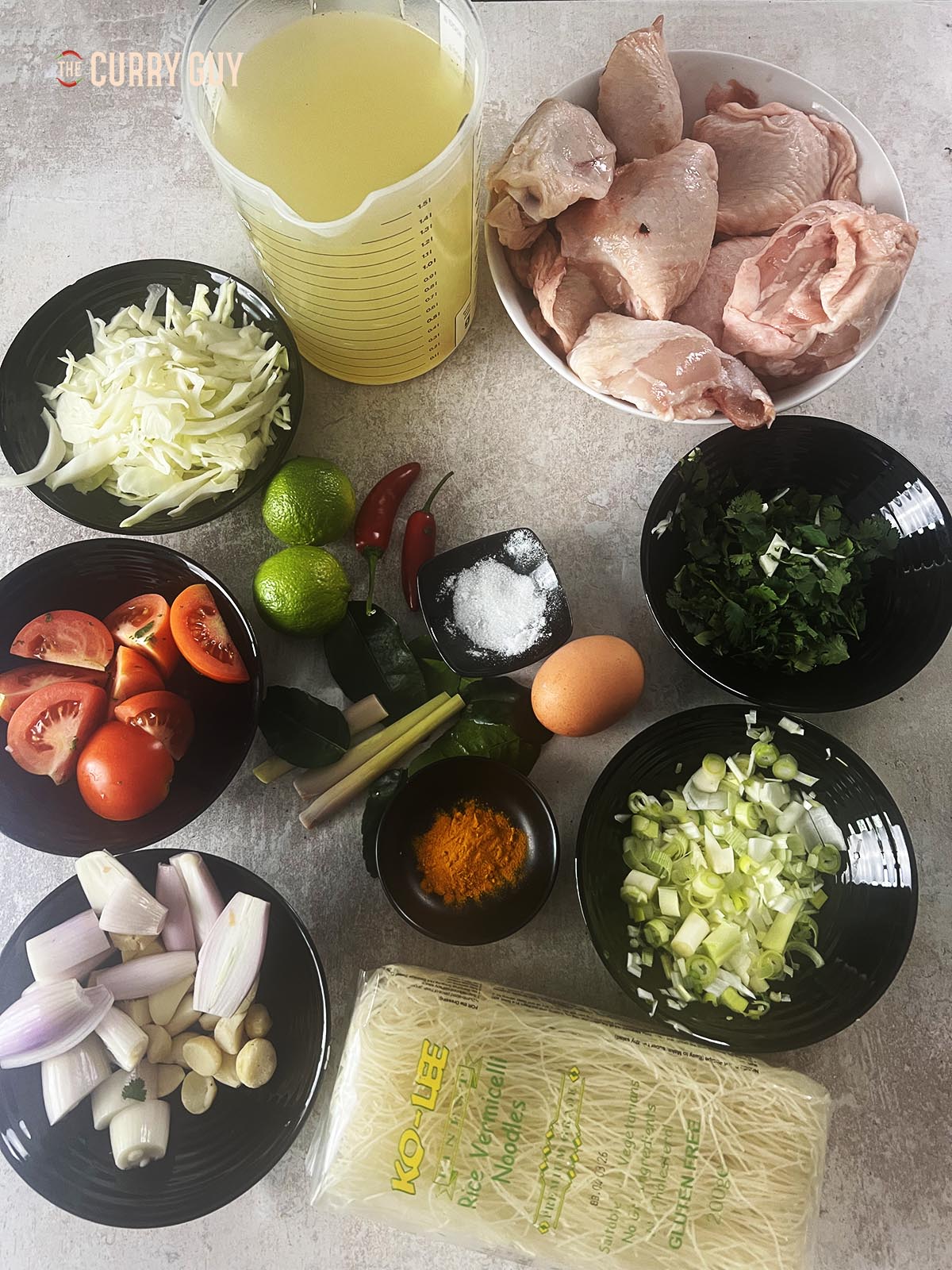 Ingredients for the recipe.