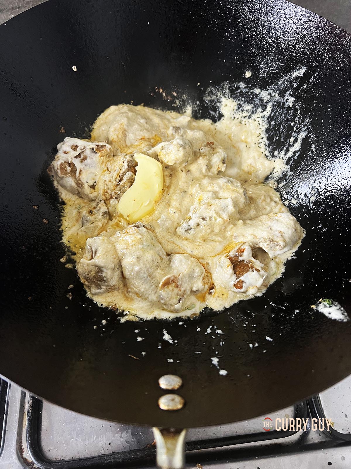 Adding about a tbsp butter to melt into the sauce.