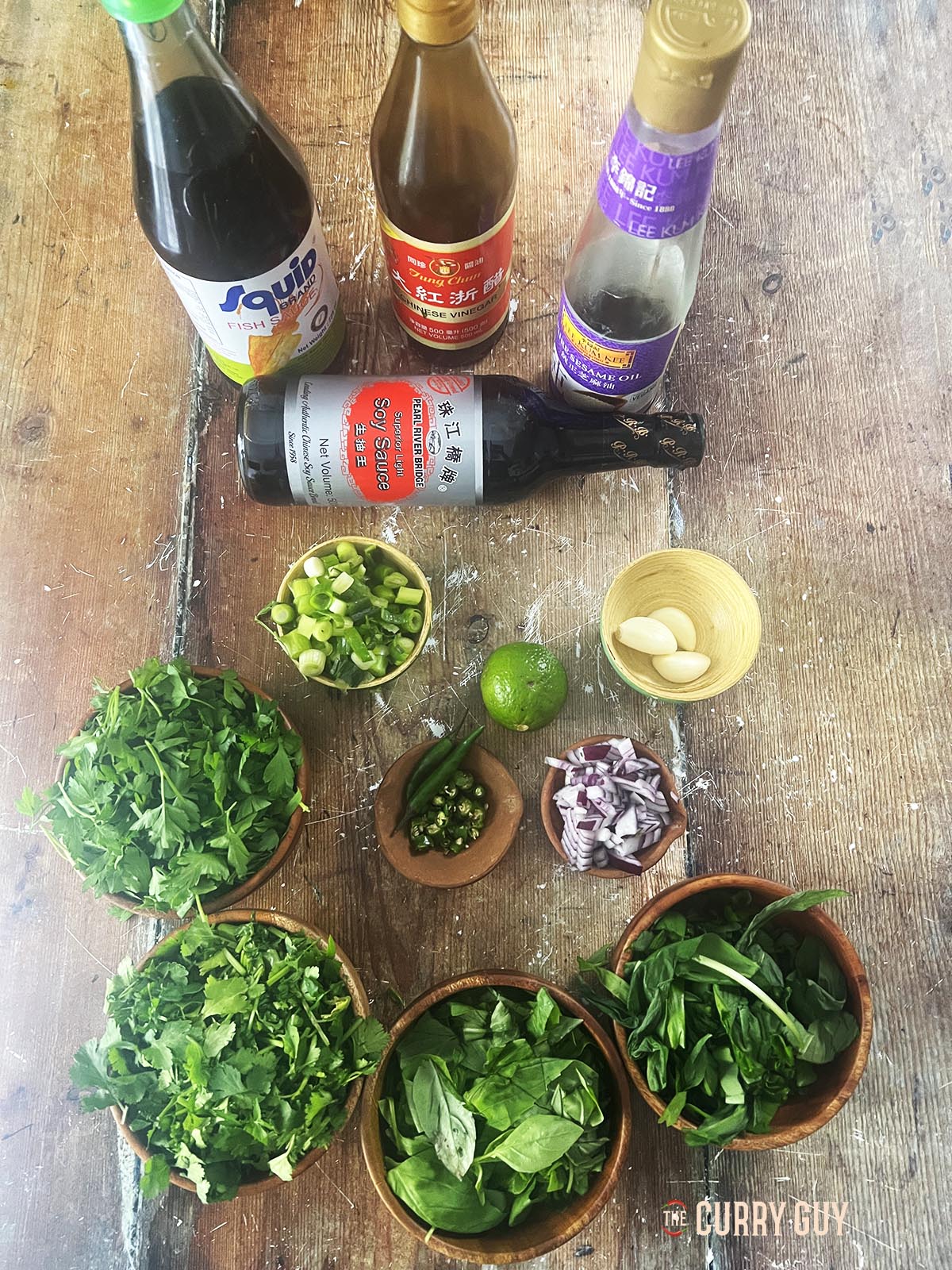 The ingredients for the recipe.