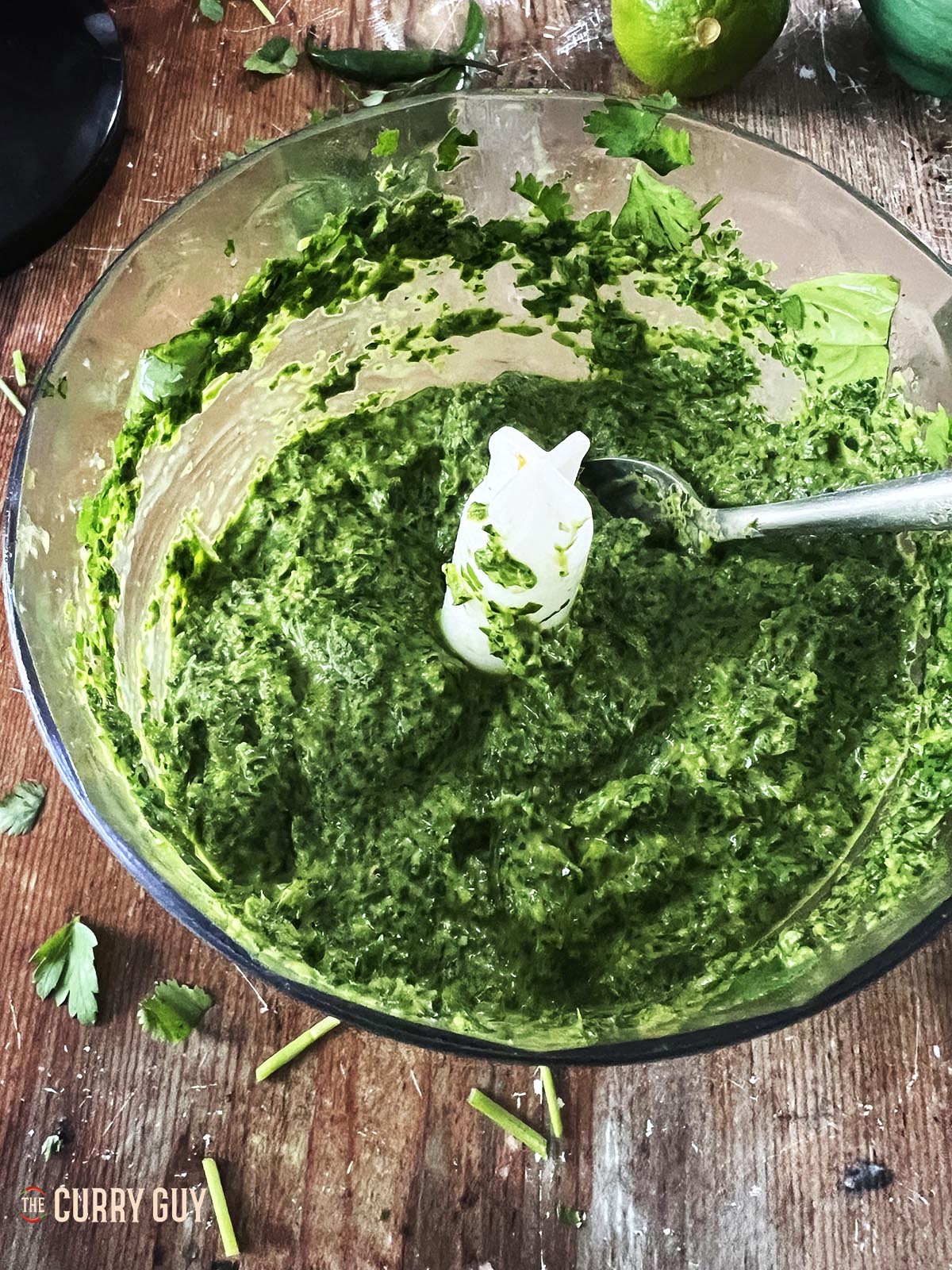 The blended ingredients.