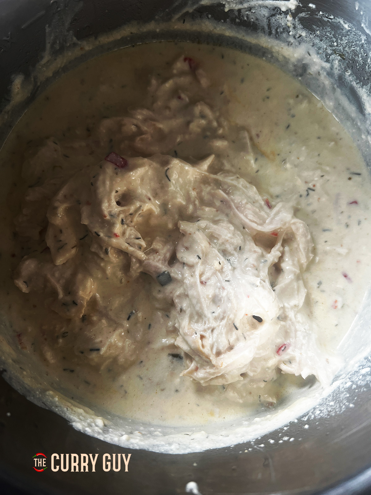  Shredded chicken in a crock pot