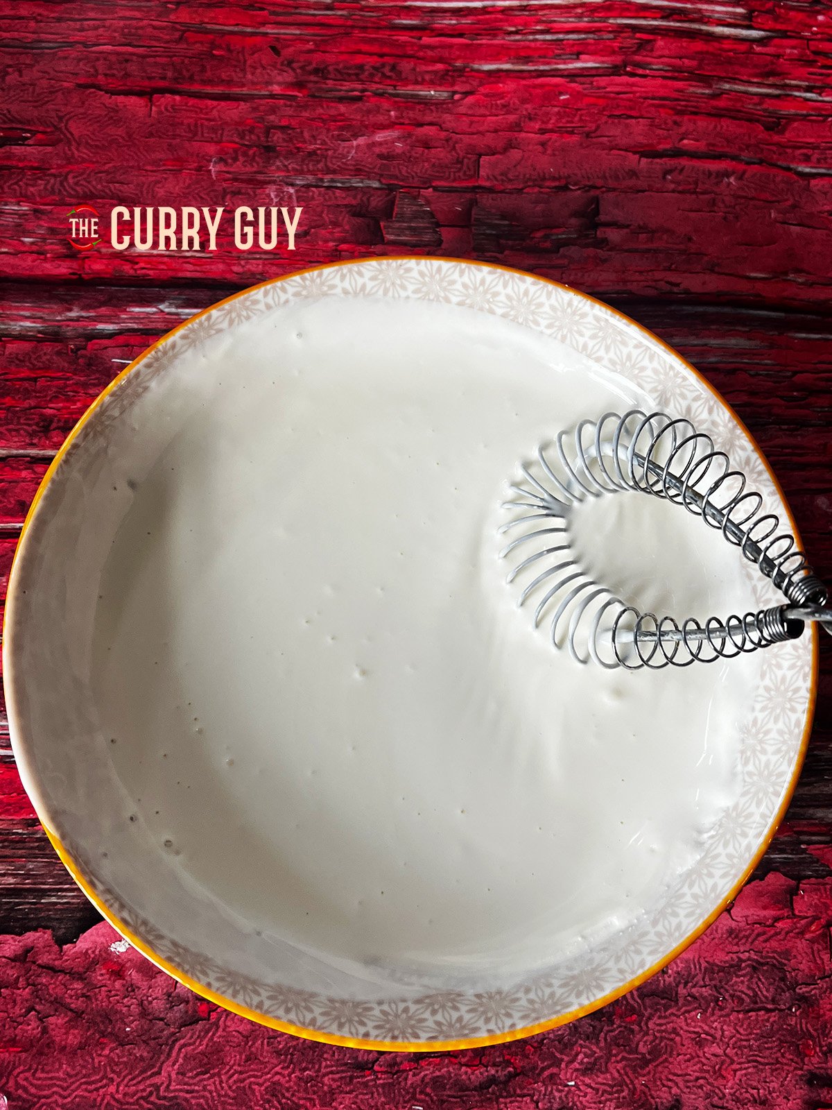 whisking ingredients 