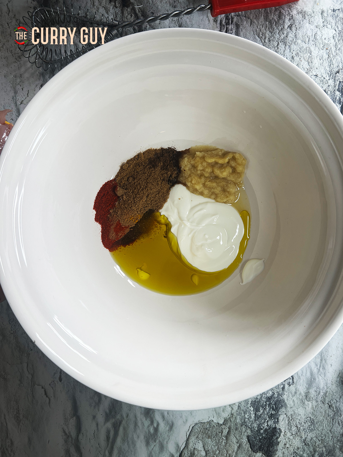 marinade ingredients in a bowl 