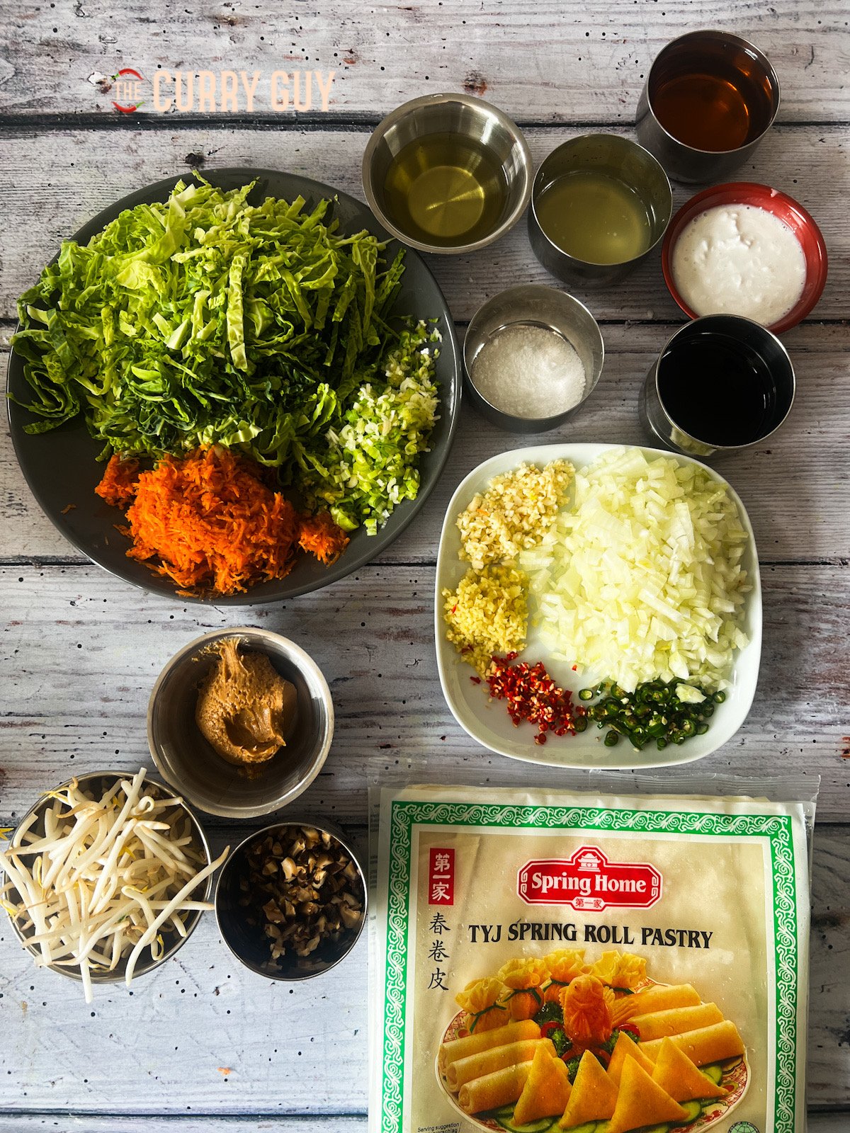 ingredients for the recipe on a table