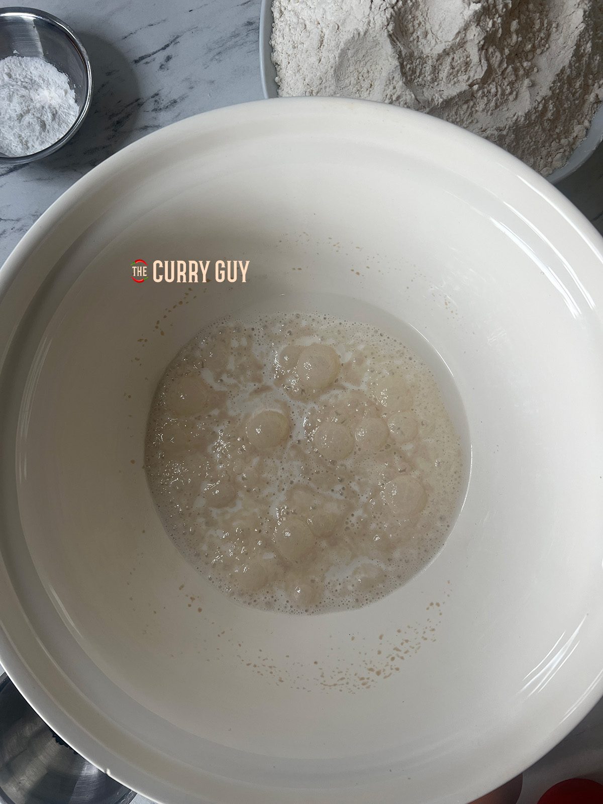 Yeast that has activated. 