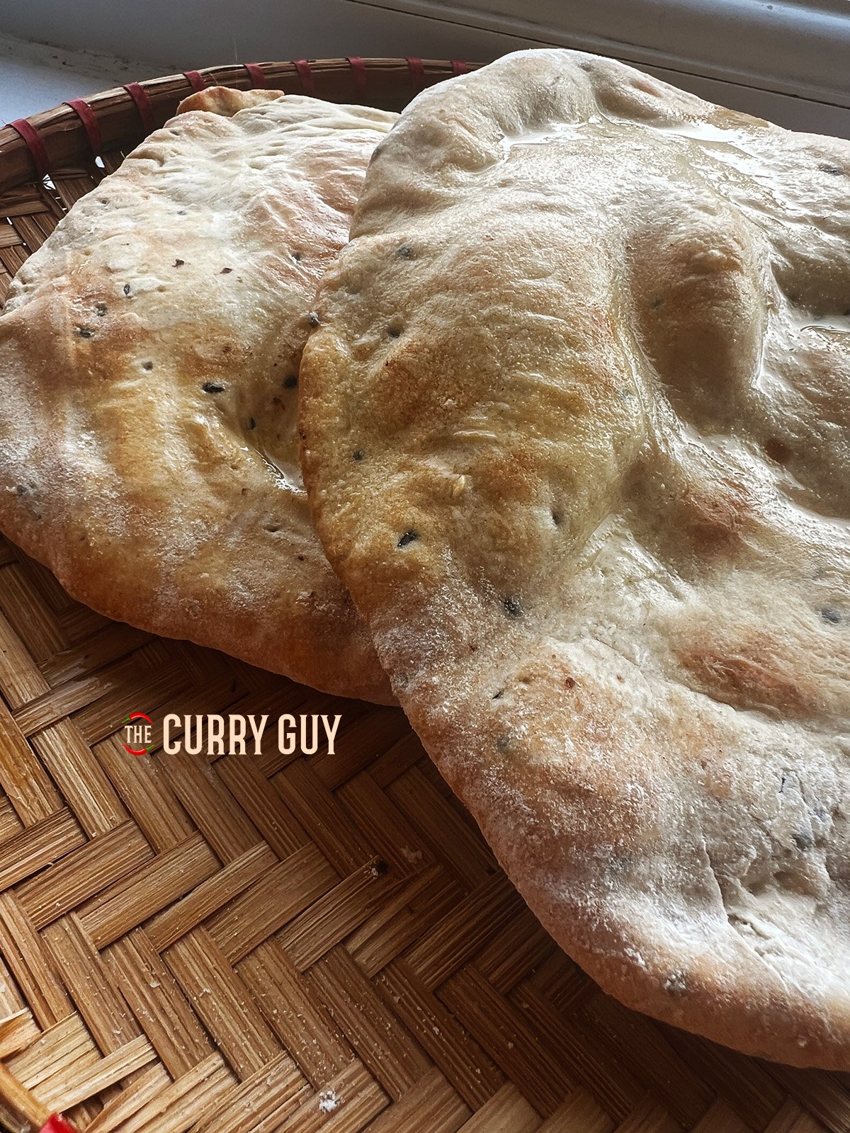 delicious Air Fryer Naan Bread ready to serve