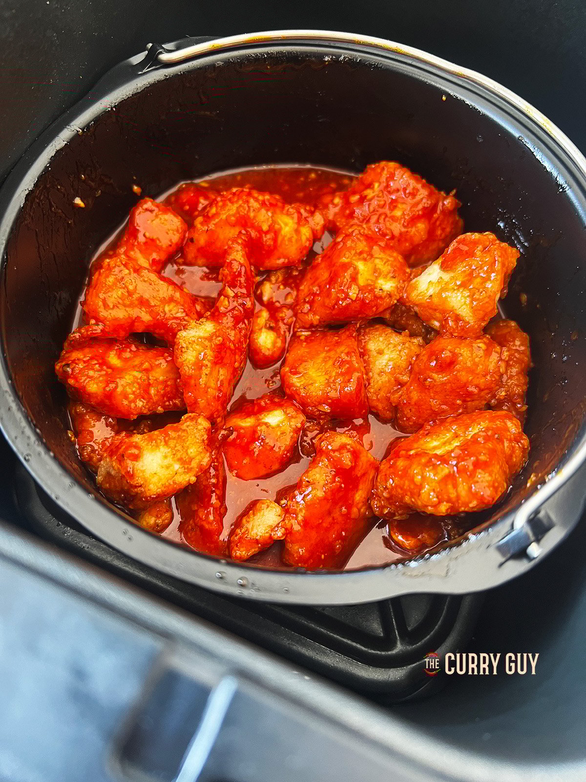 cooked Korean fried chicken 