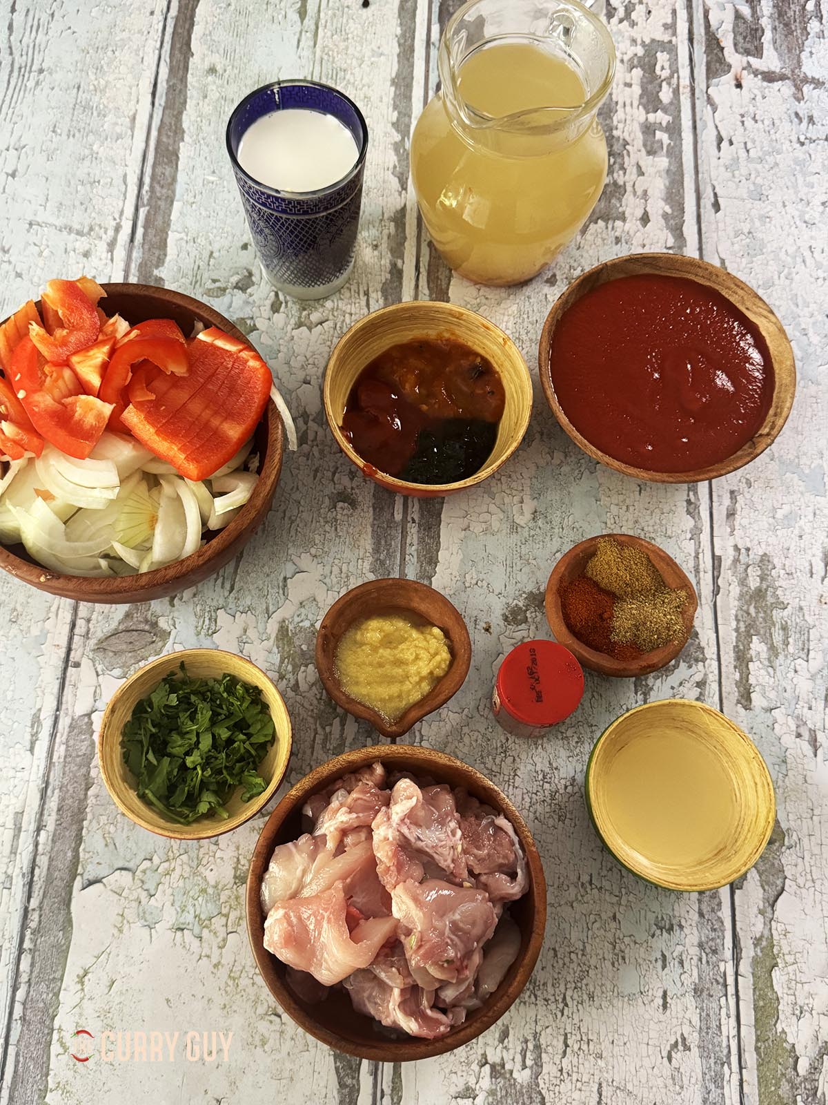 Ingredients for the curry.