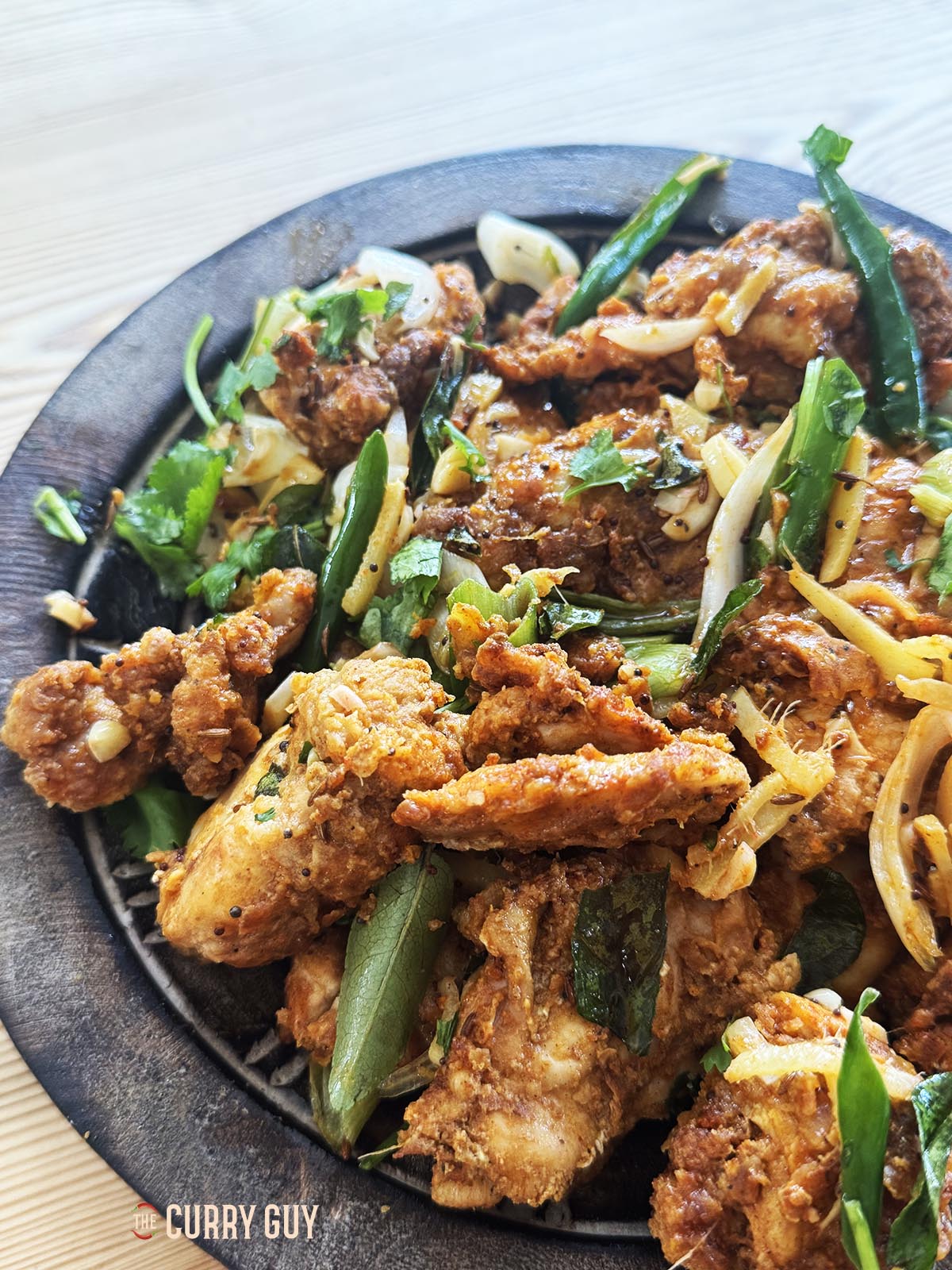 The finished air fryer chicken 65.