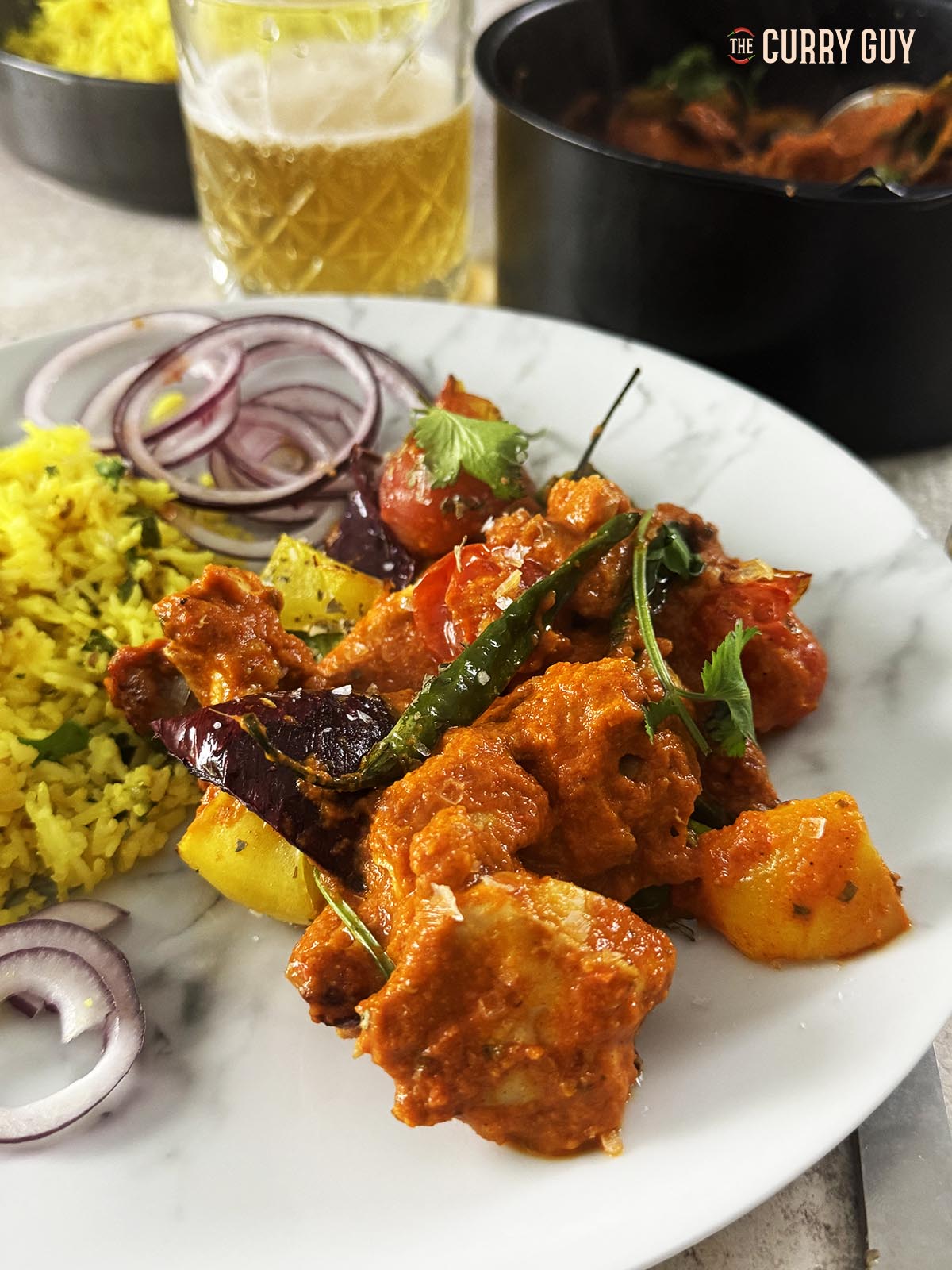 Air fryer chicken jalfrezi curry