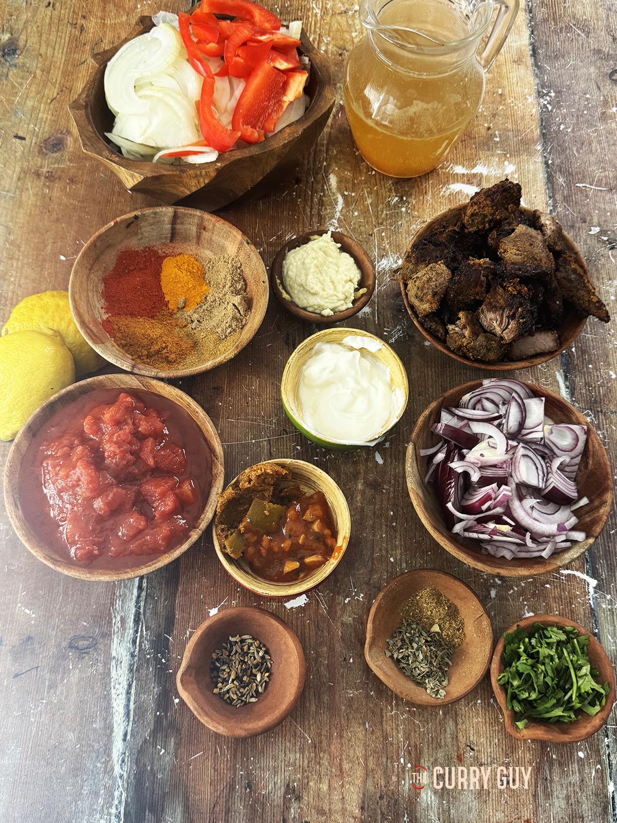 Ingredients for the curry.