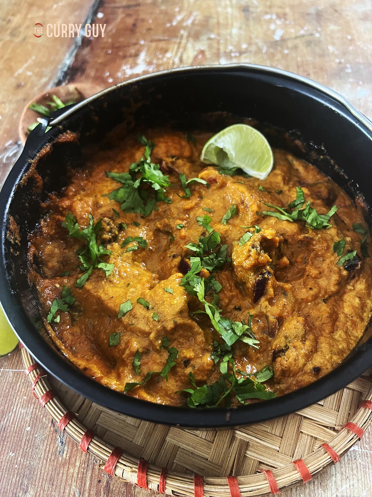 Air fryer lamb achari curry