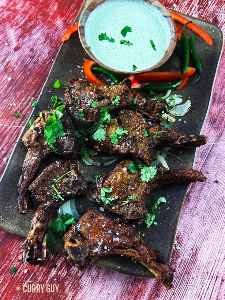 Air Fryer tandoori lamb chops