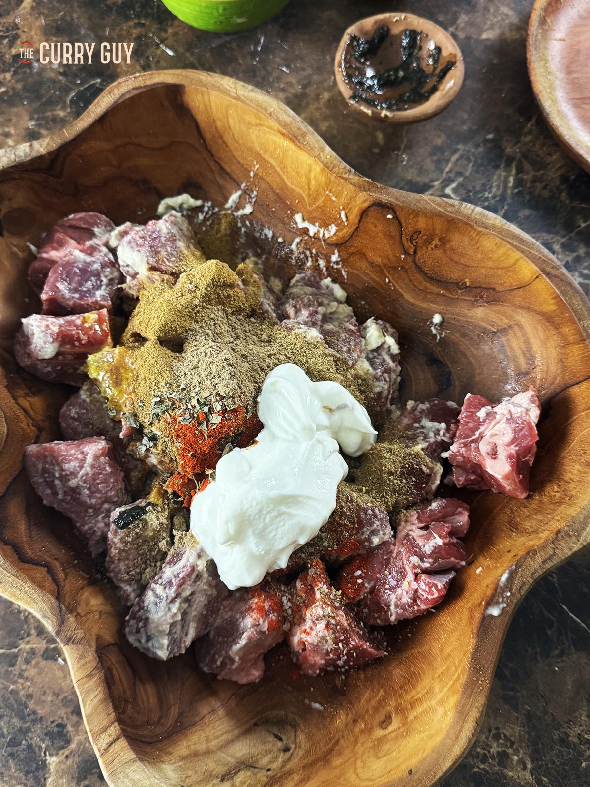 Adding the ingredients for the second marinade.