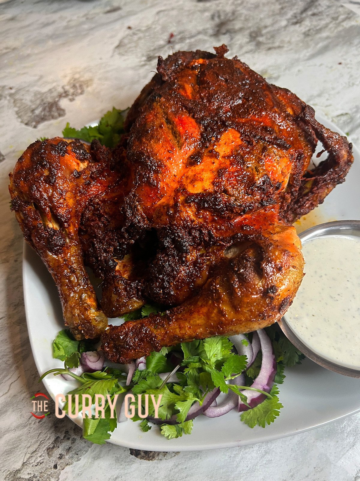 finished whole tandoori chicken 