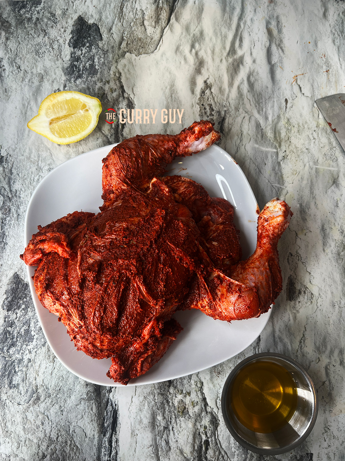 Finished marinated chicken