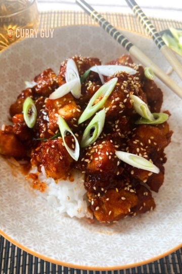 Air Fryer Korean Fried Chicken served up and ready to enjoy!