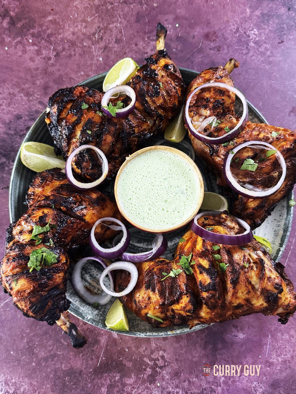 Air fryer chicken legs done tandoori style