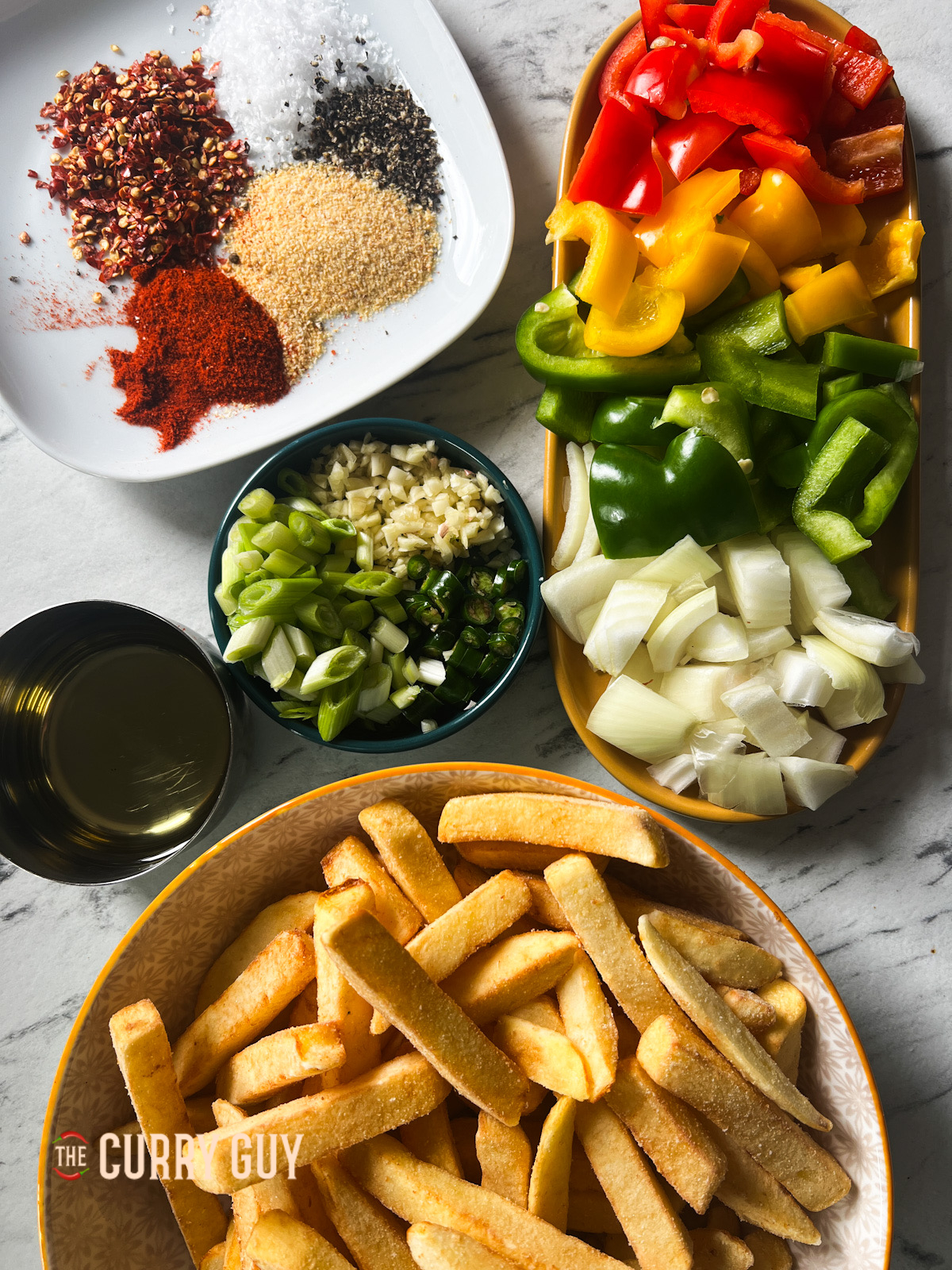 Ingredients for salt and pepper chips 