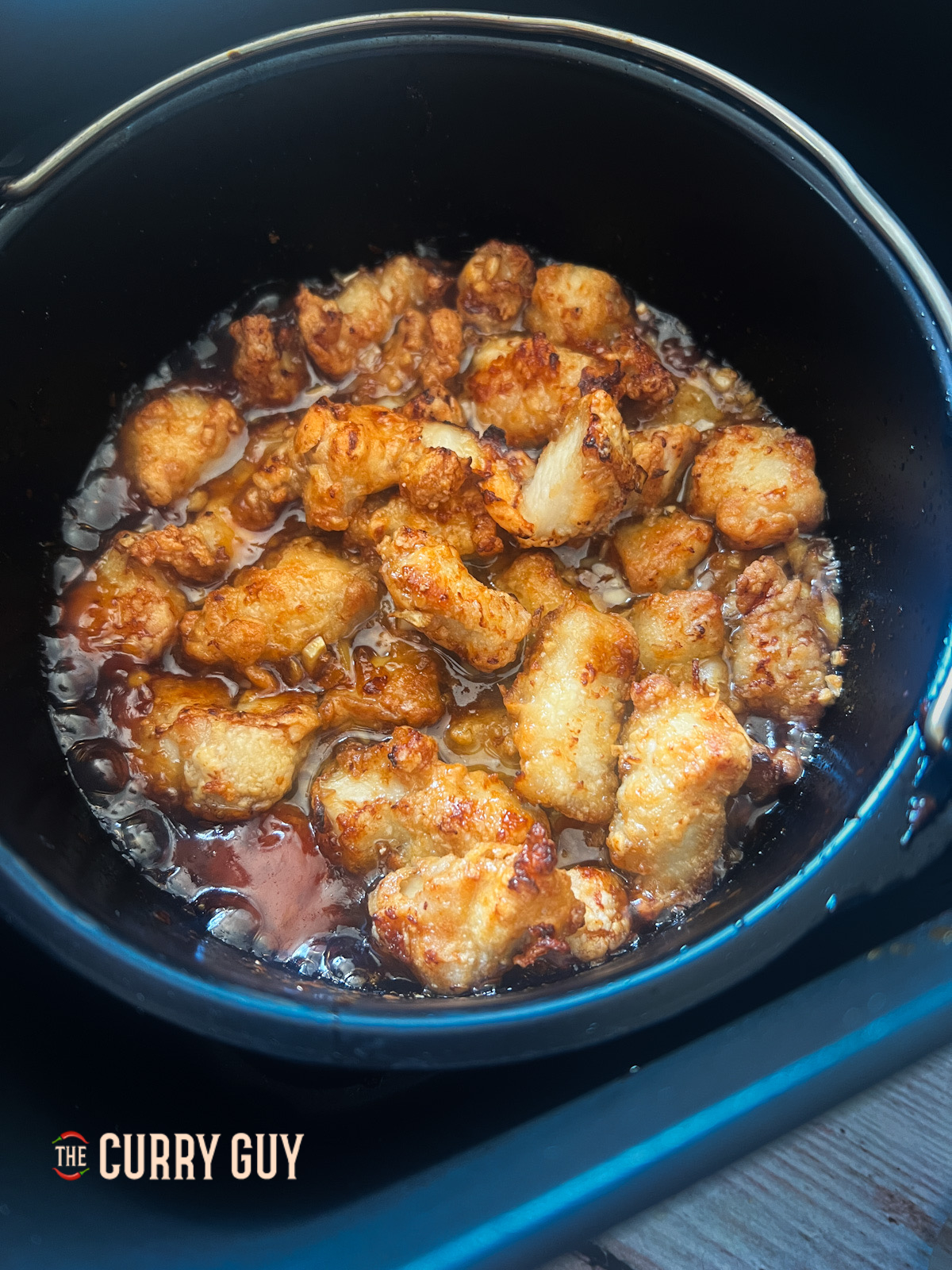 sesame chicken ready in a bowl