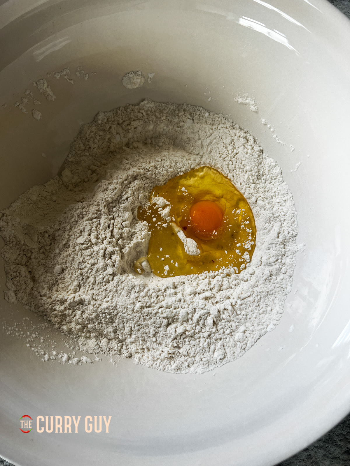 Dry ingredients in the bowl 