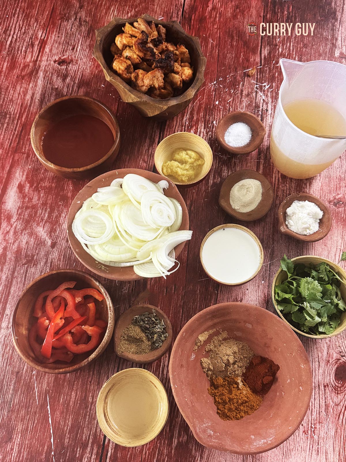Ingredients for the curry.