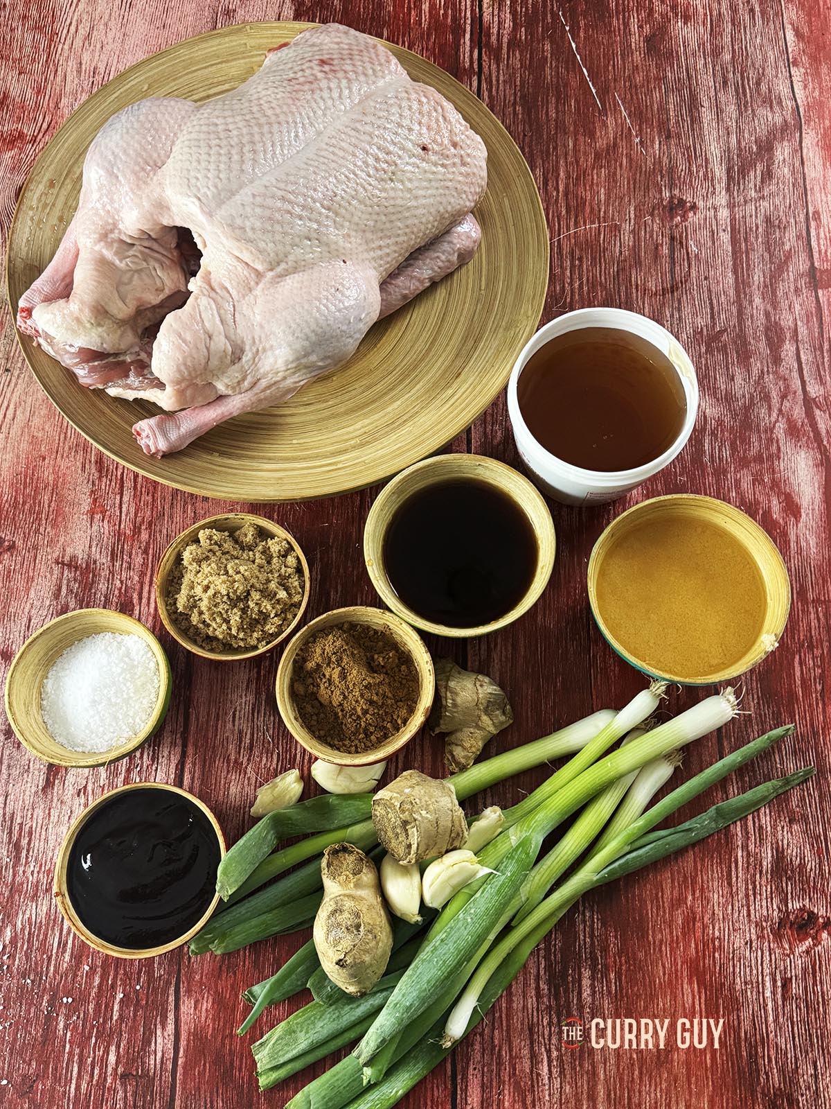 Ingredients for the recipe on a counter top.