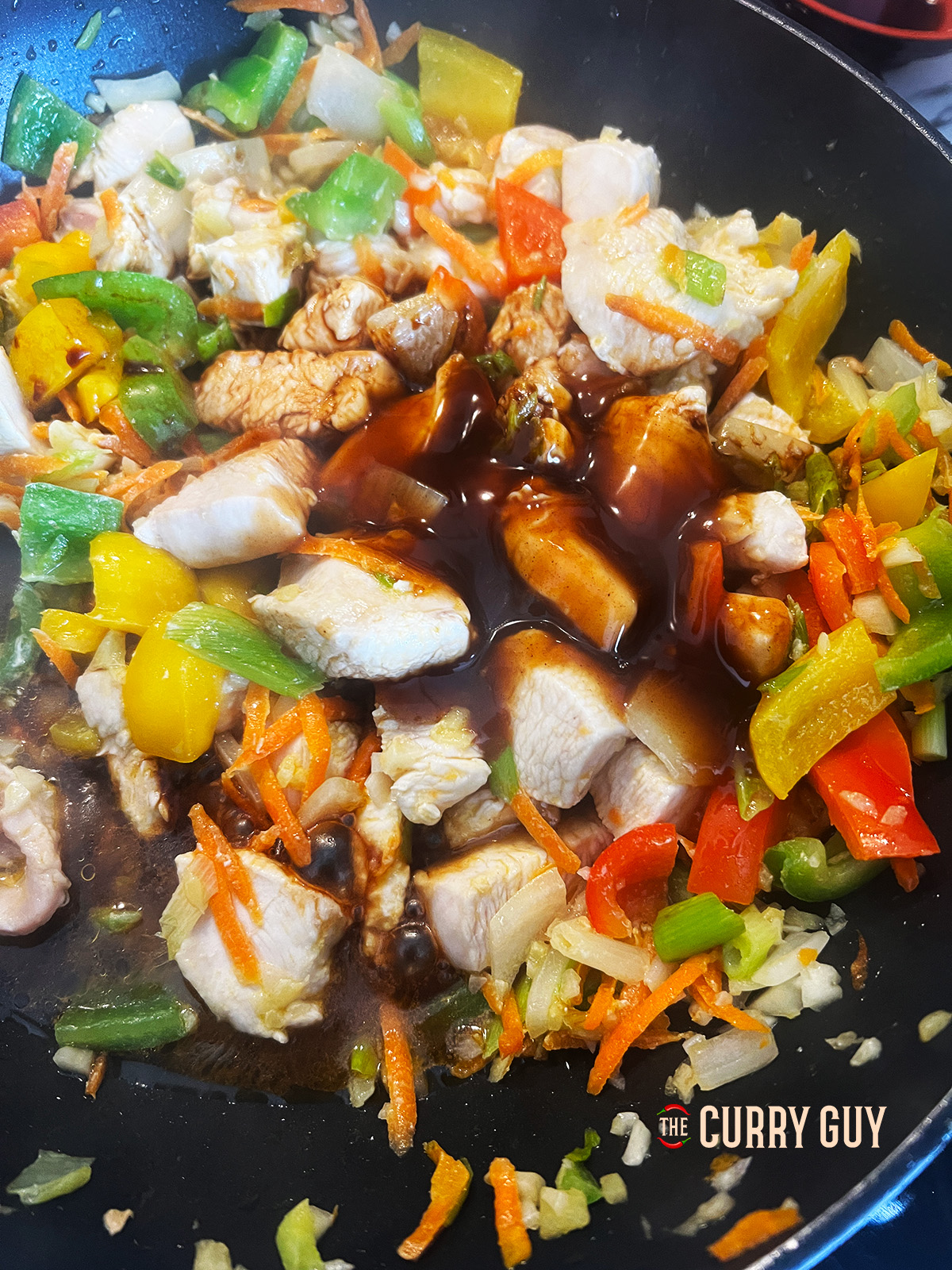 sauce ingredients added to chicken lo mein
