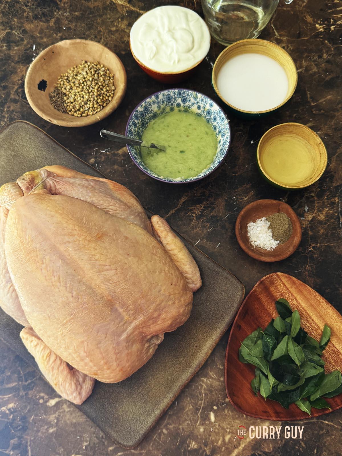 Ingredients for the recipe prepared and ready to use.