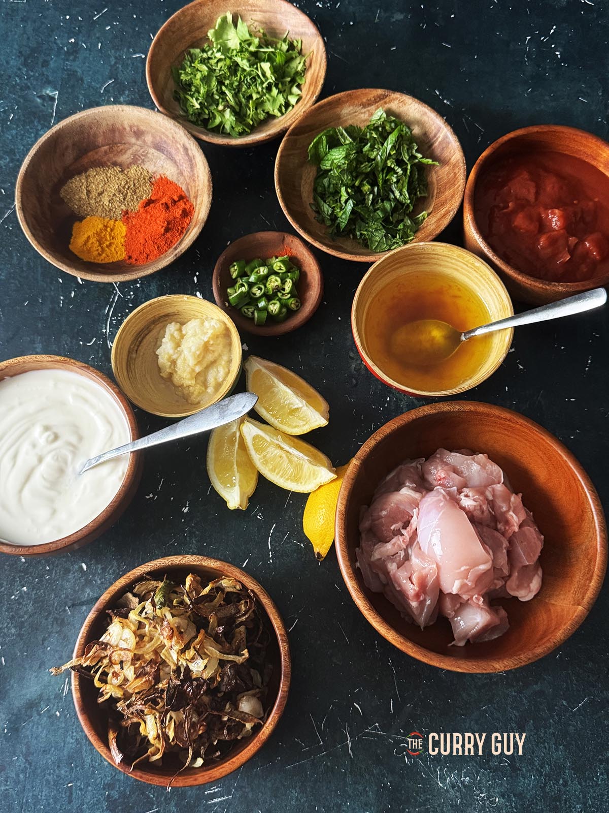 Ingredients for the biryani.