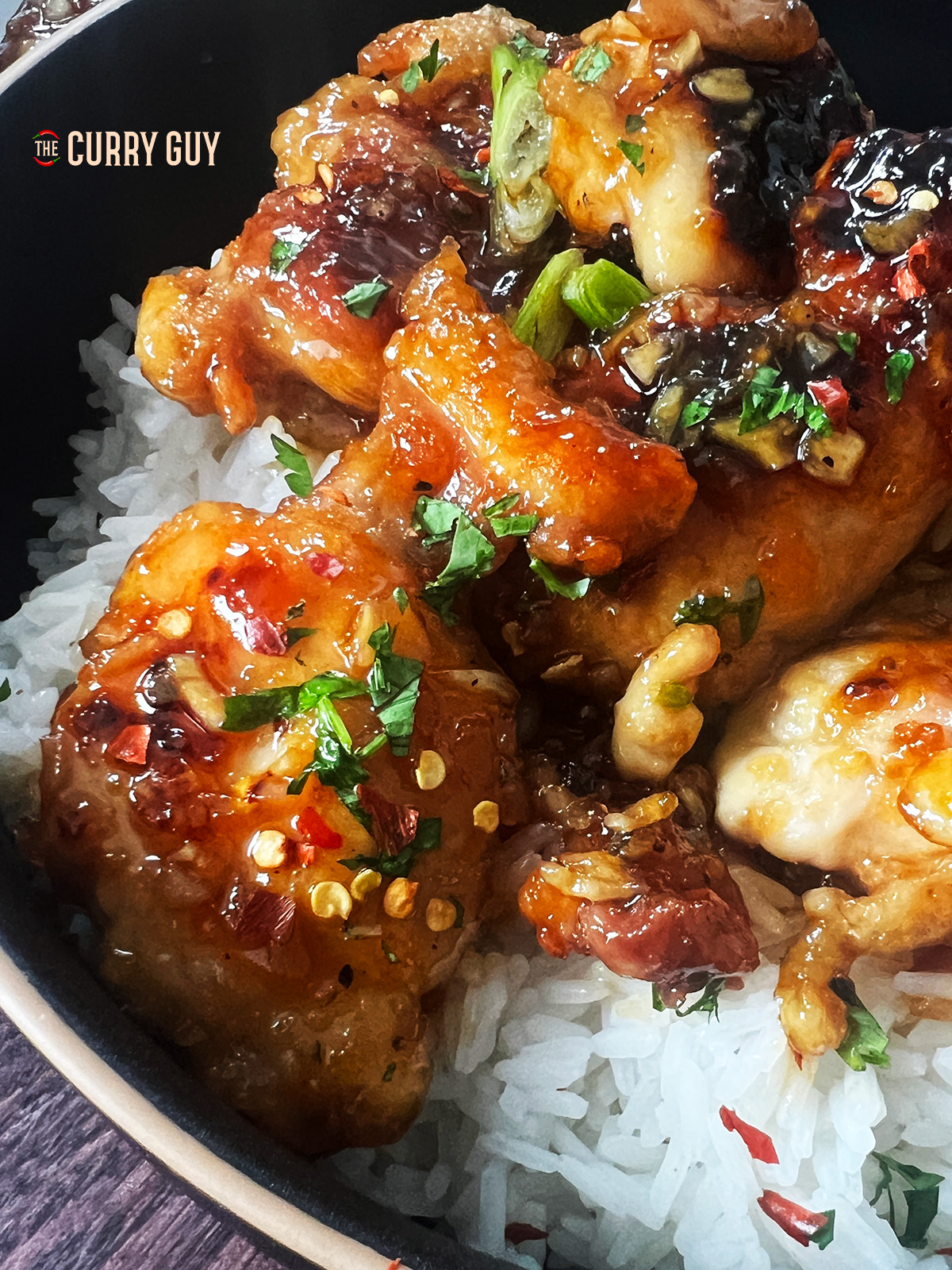 Honey Garlic Chicken in a bowl