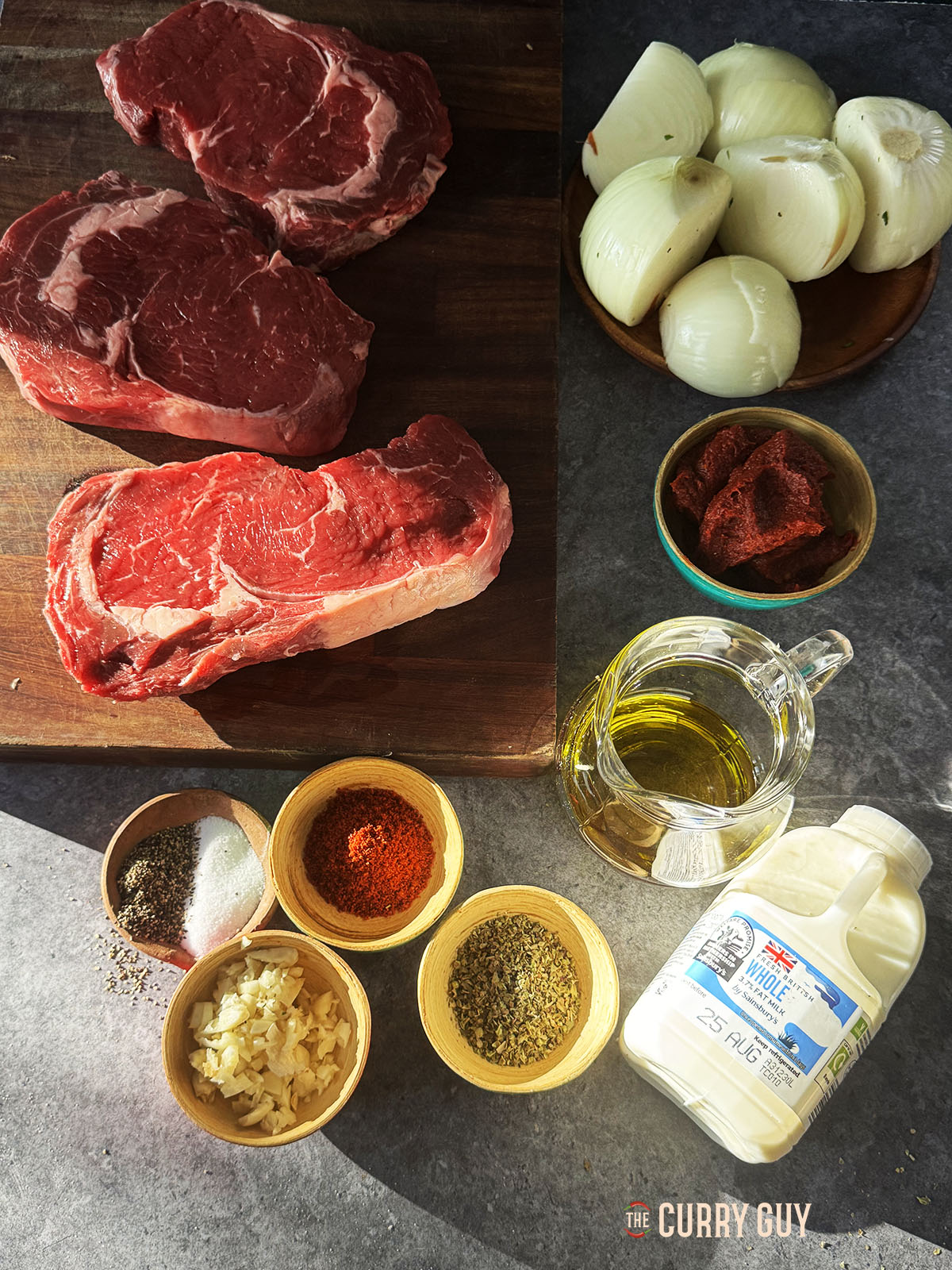 Ingredients for the recipe.