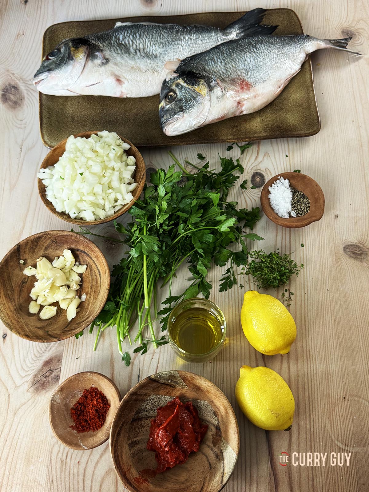 Ingredients for the recipe laid out and ready.