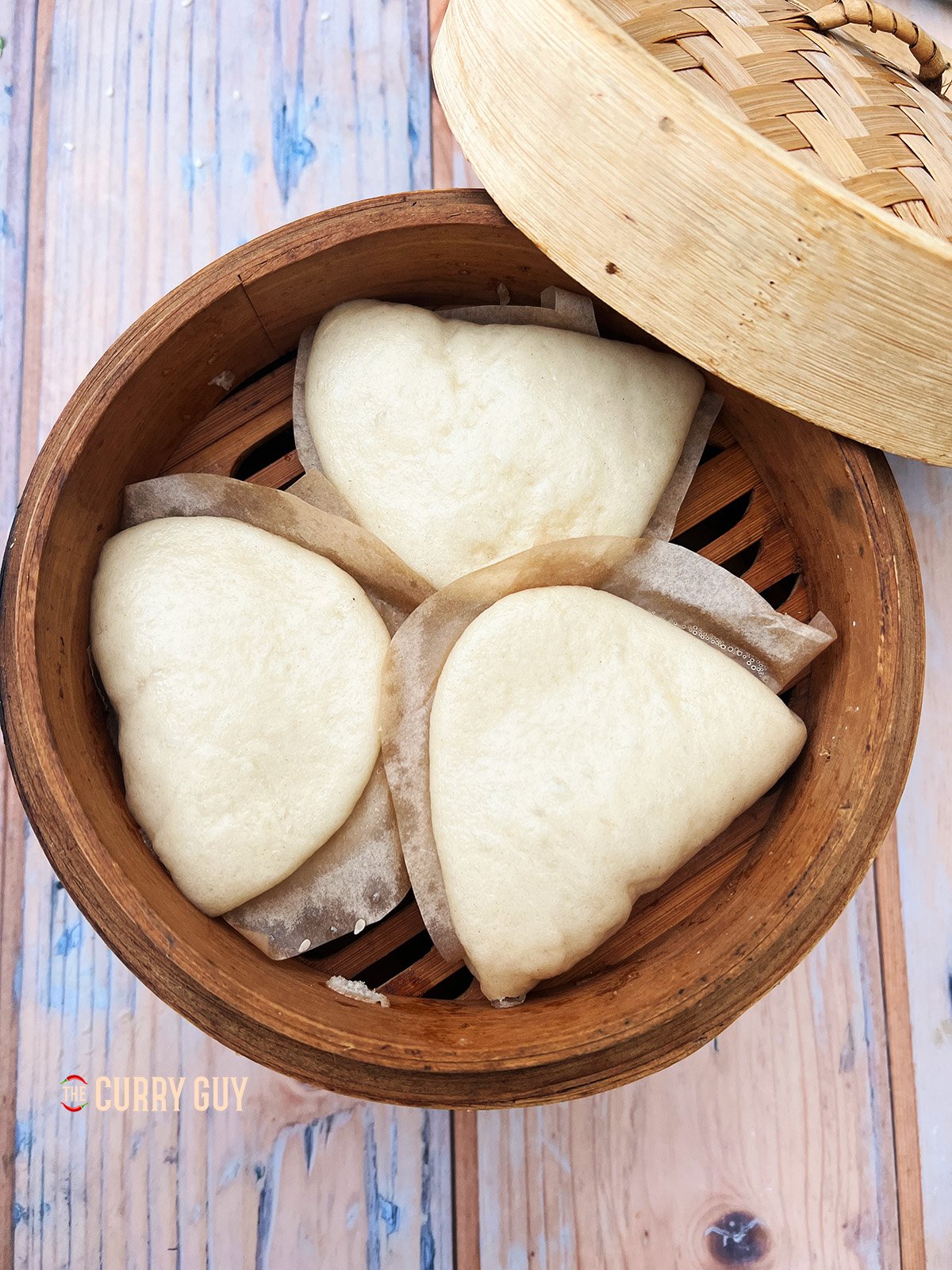 Gao Bao in a bamboo steamer. 
