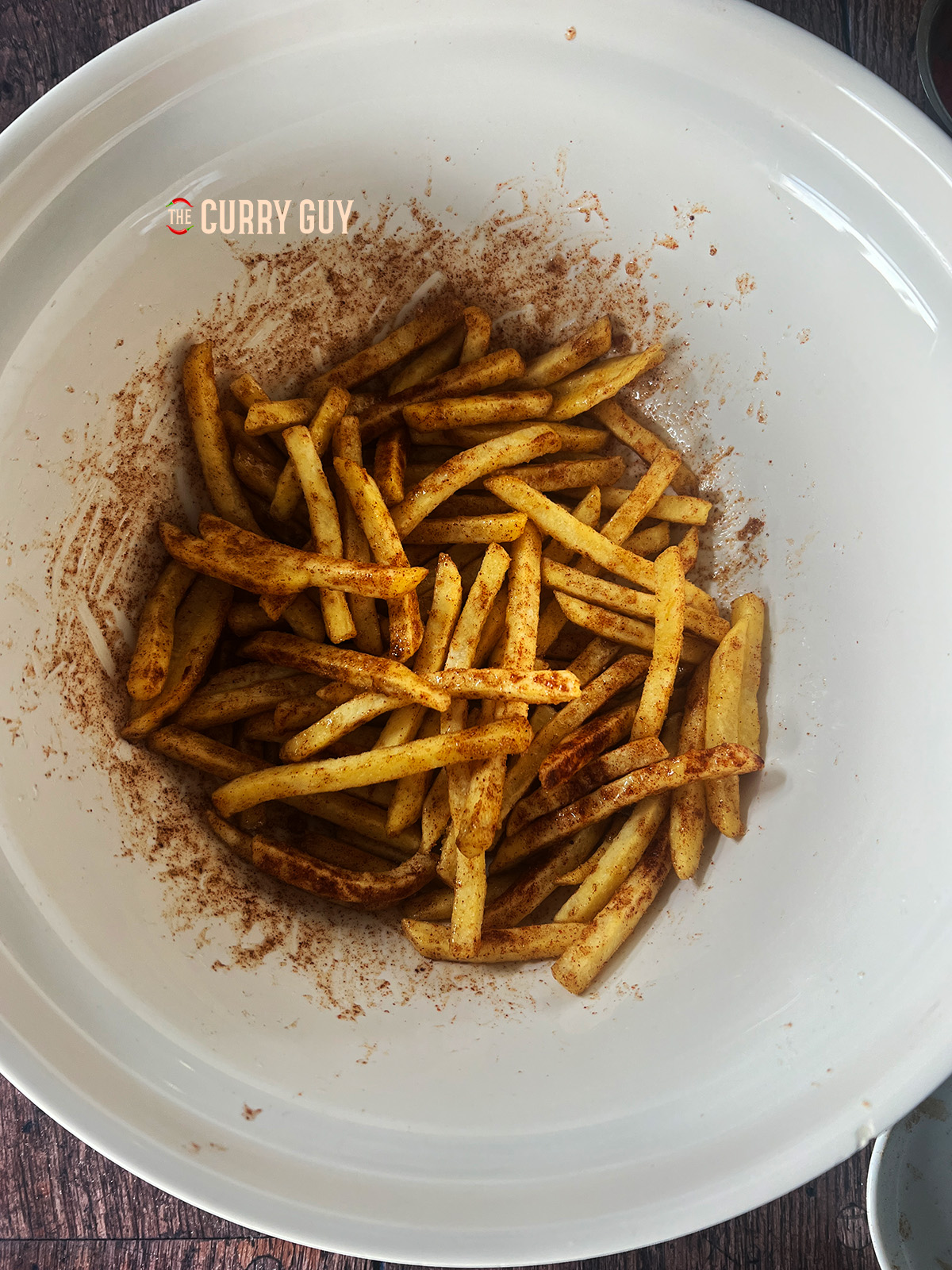 Fries coated in the spice blend. 