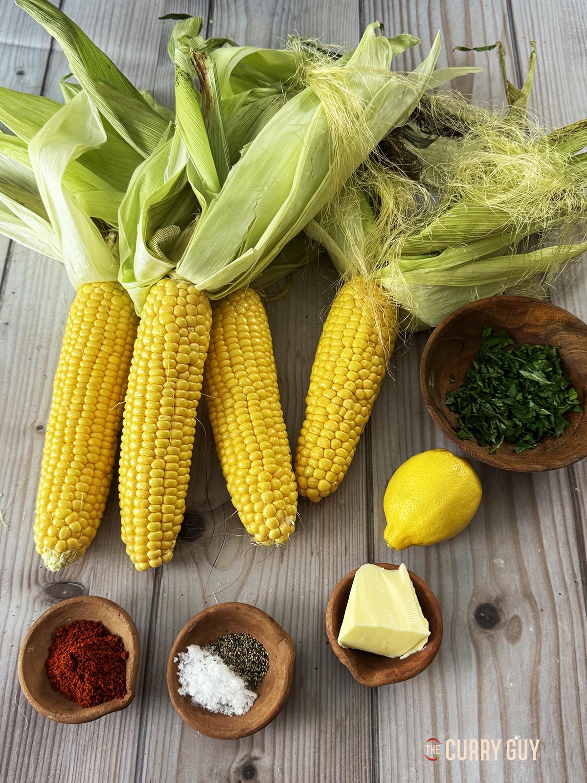 The ingredients for the recipe laid out and ready.