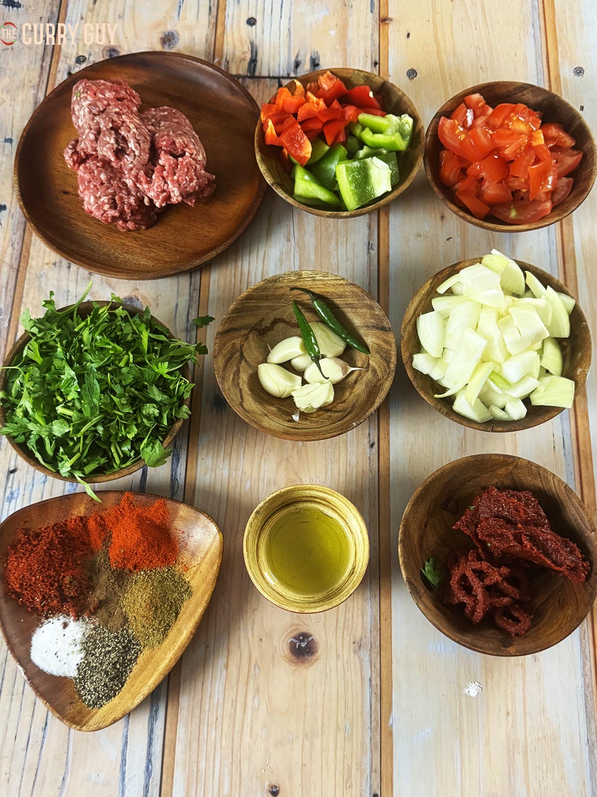 The ingredients for the recipe.