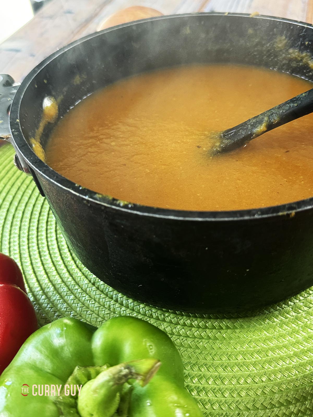 Water added to the sauce to make it about the same consistency as full fat (whole) milk or single cream.