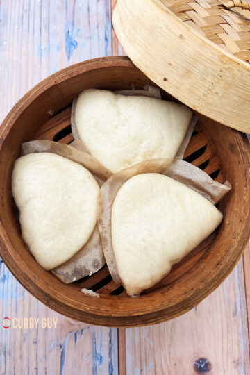 steamed bao using this bao bun recipe.
