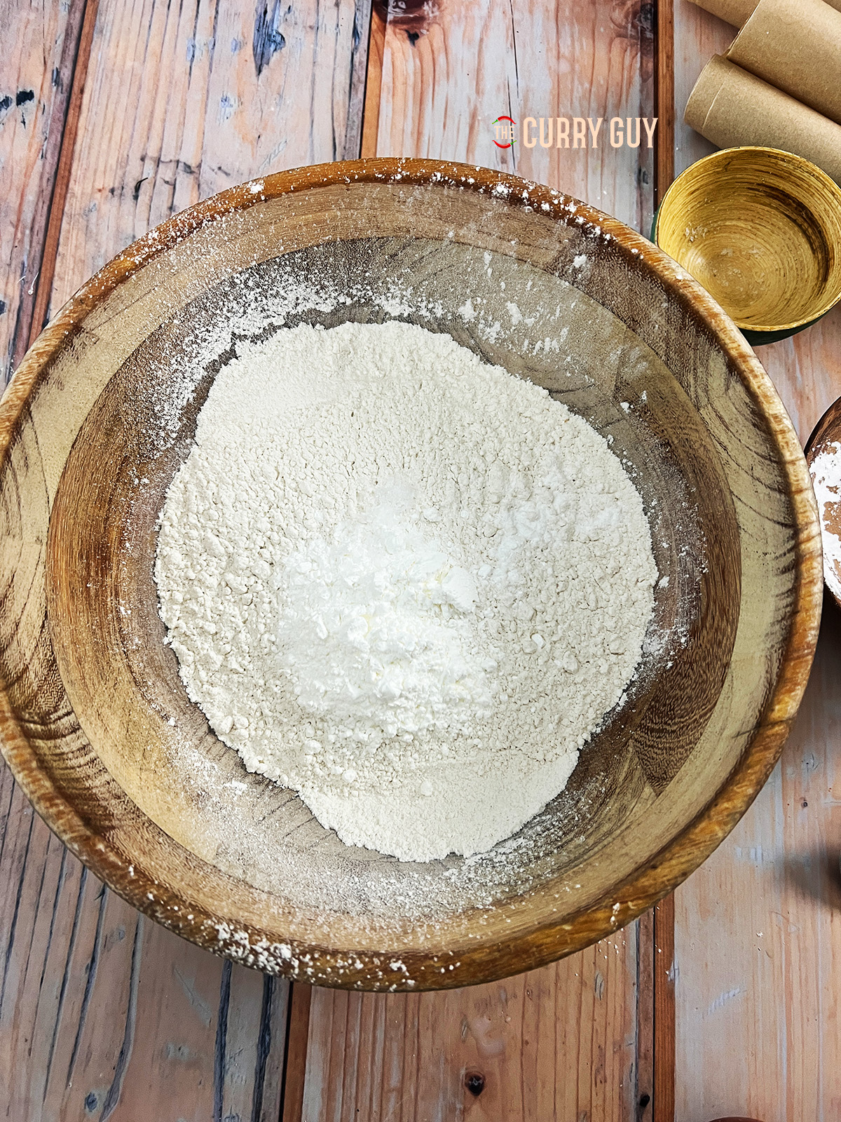 dry ingredients mixed together for the bao recipe