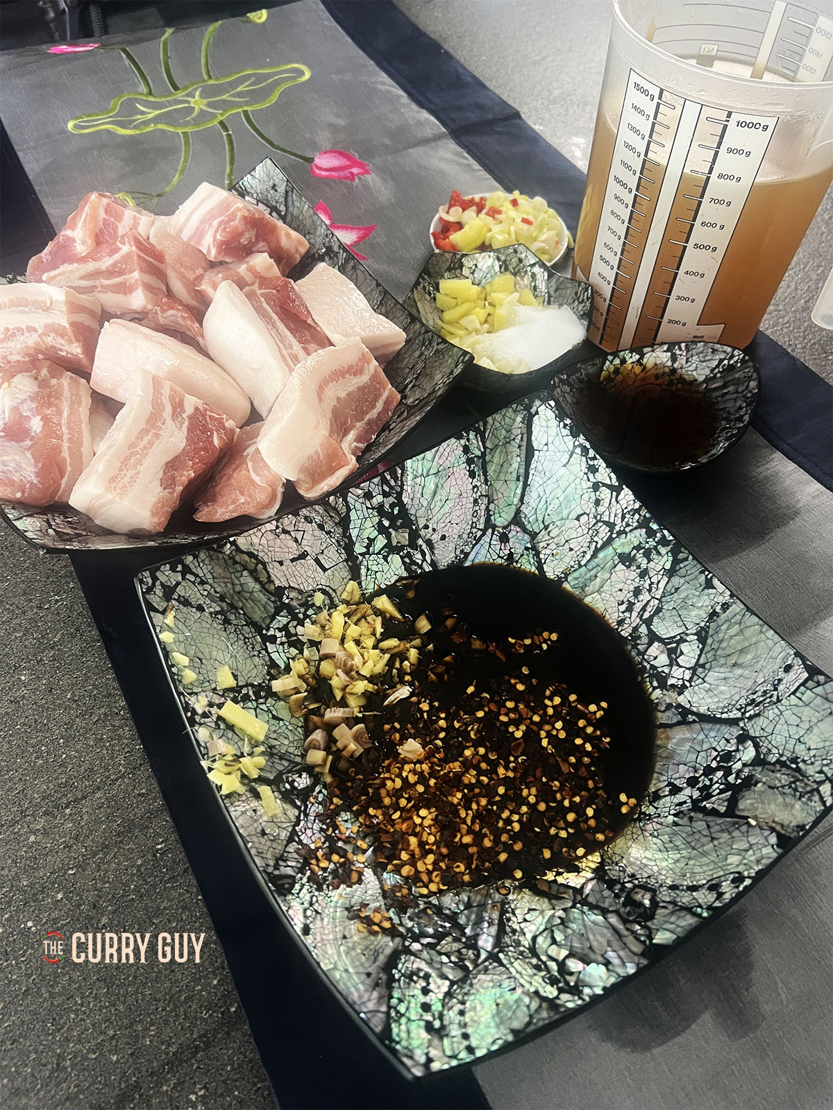 The ingredients laid out