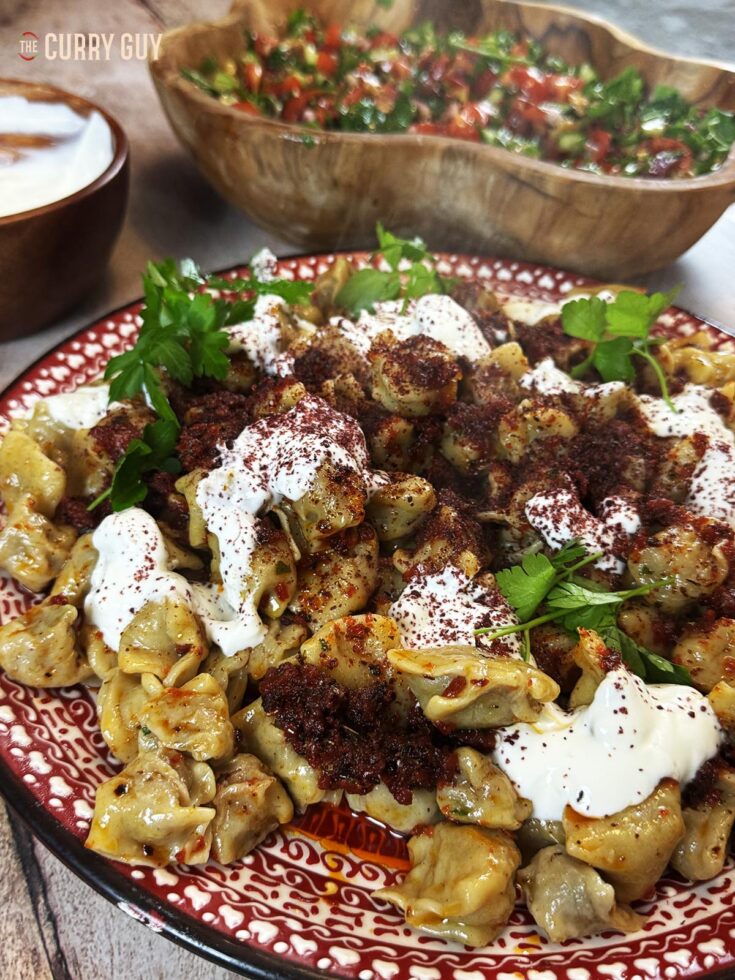 The pasta using this manti recipe.