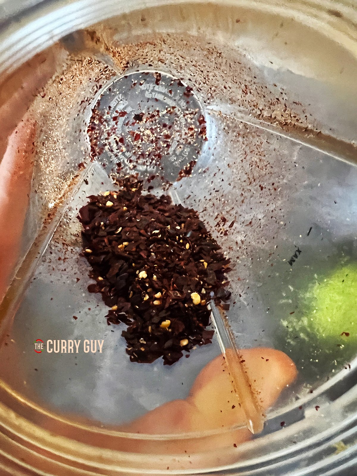 dried chilies blended to a powder