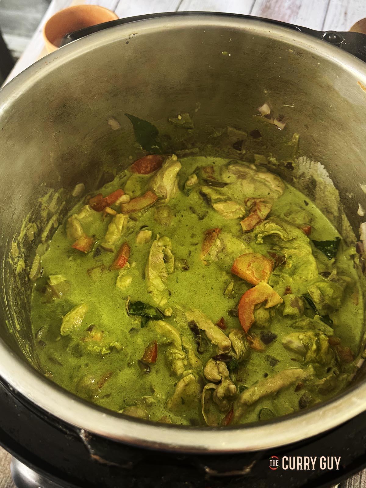 The curry ready to be covered and slow cooked for 3 hours.