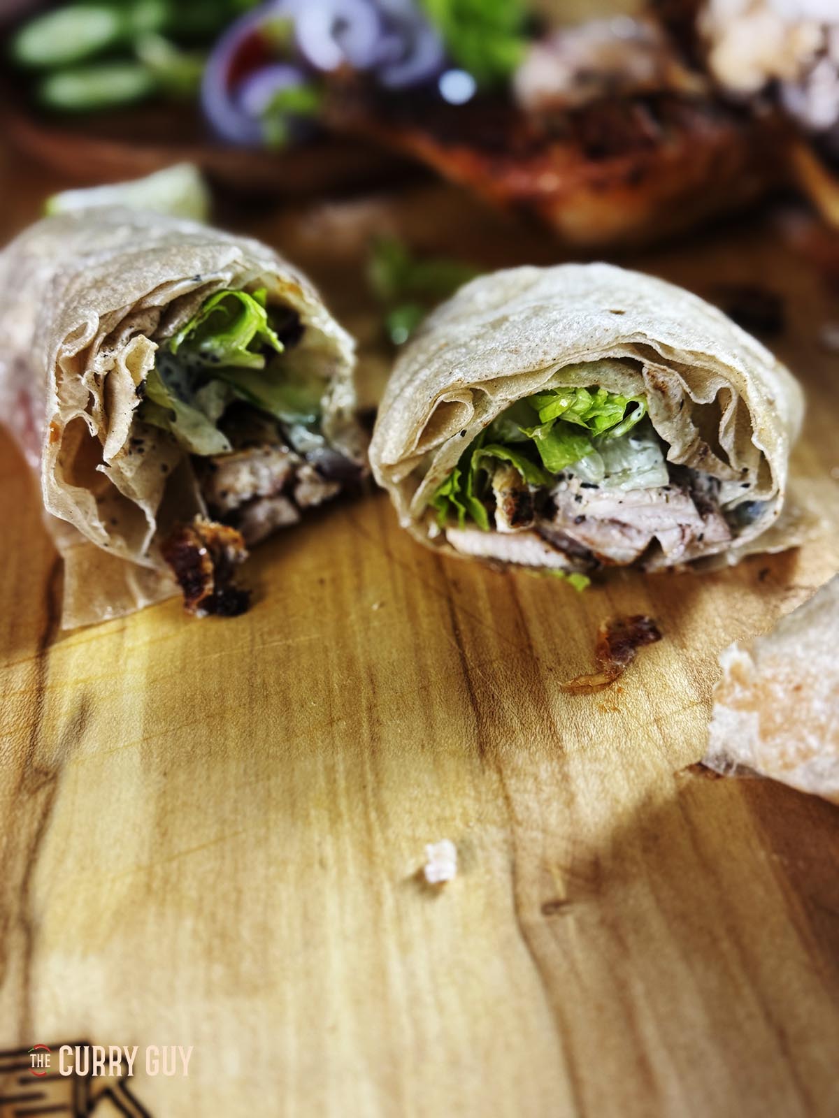 Tandoori chicken wrap.